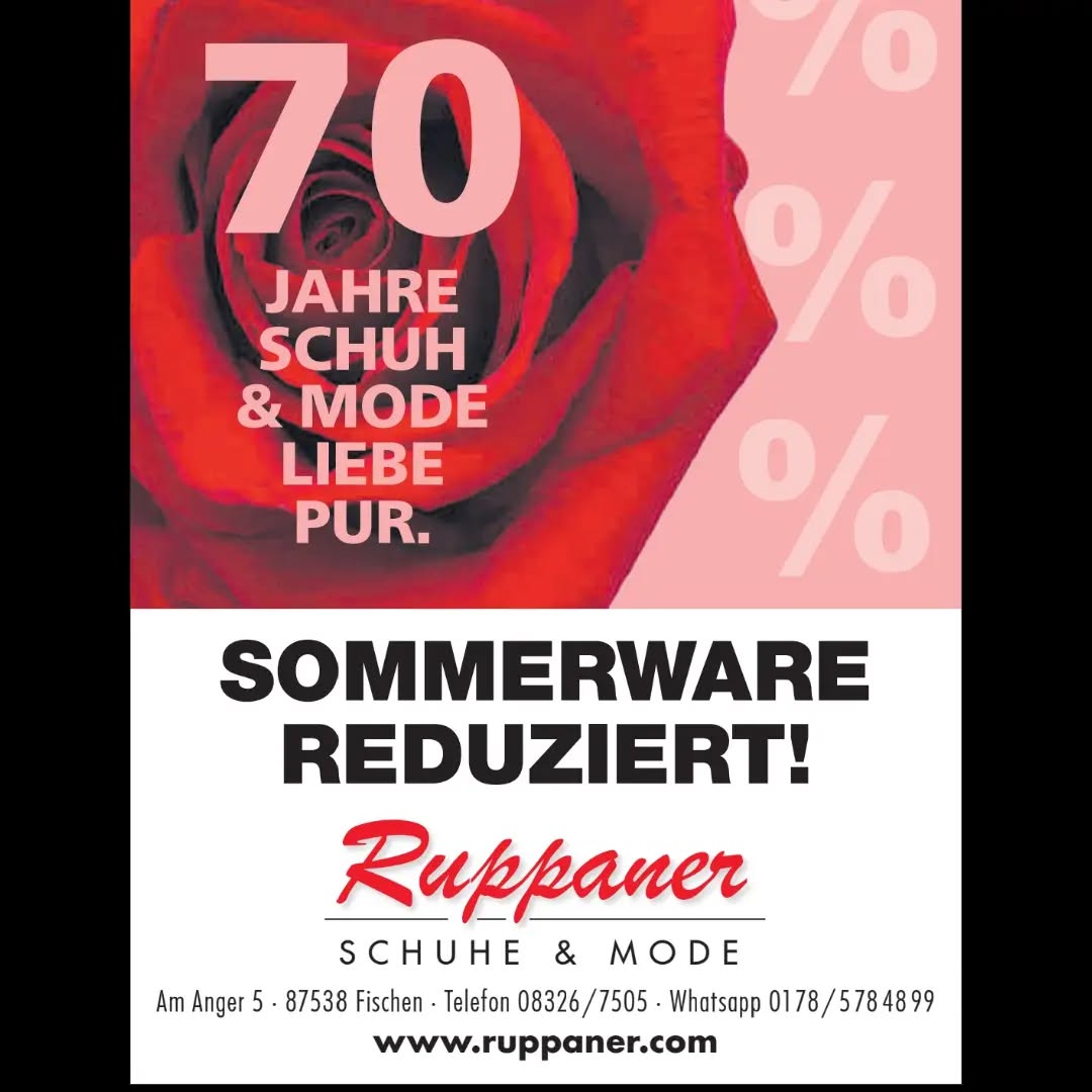 #ruppanerschuheundmode #hörnerdörfer #oberallgäu #sommerschlussverkauf #reduziert