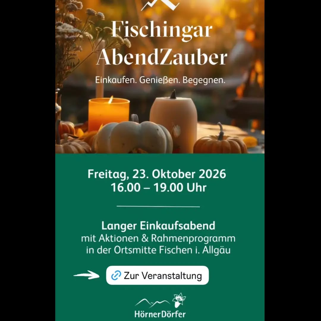 Freitag ist es soweit! Wir freuen uns auf Euch!
#ruppanerschuheundmode #hörnerdörfer #fischenimallgäu #herbstzeit #afterwork